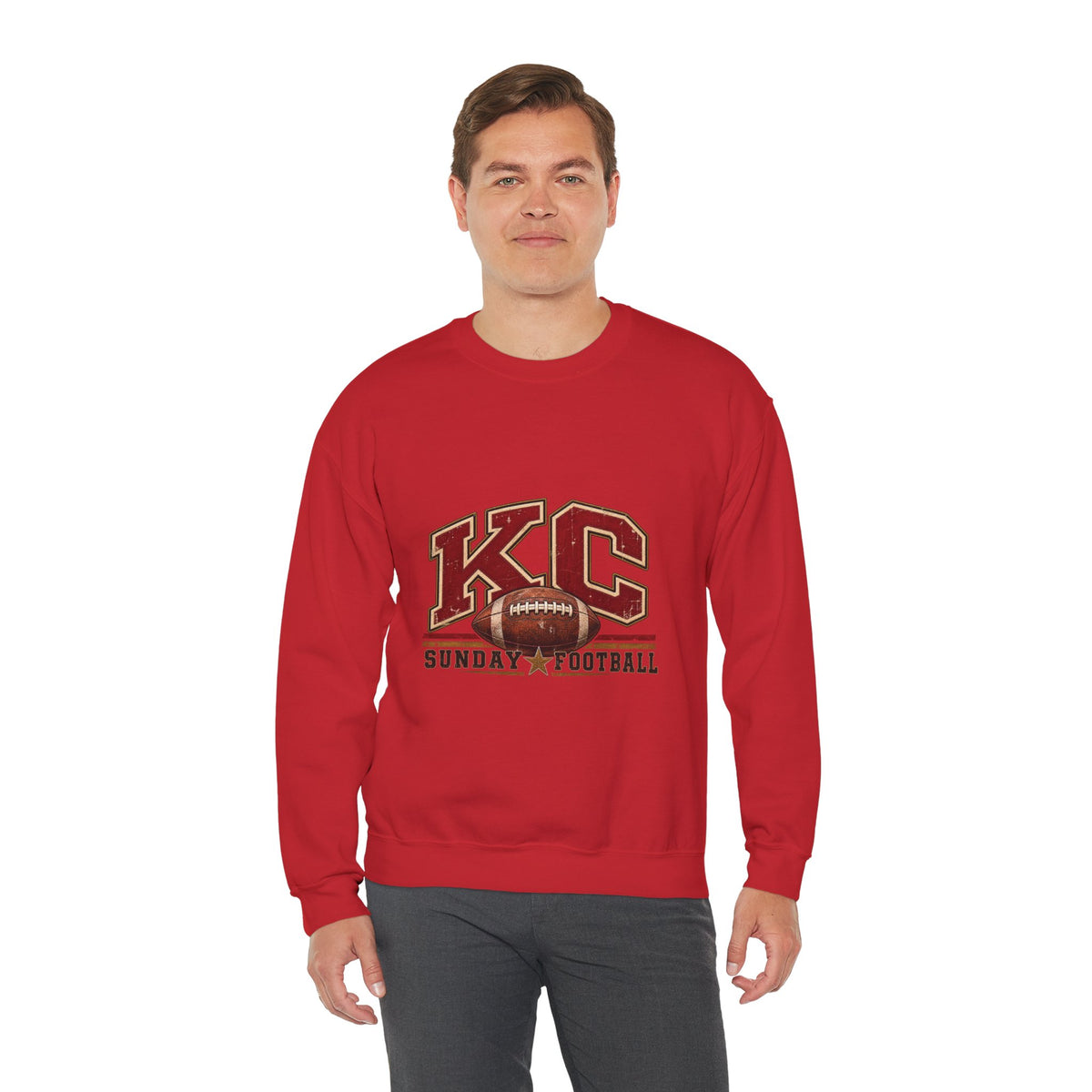 KC Sunday Football Crewneck Sweatshirt-Flour and Foundry Mercantile Co.