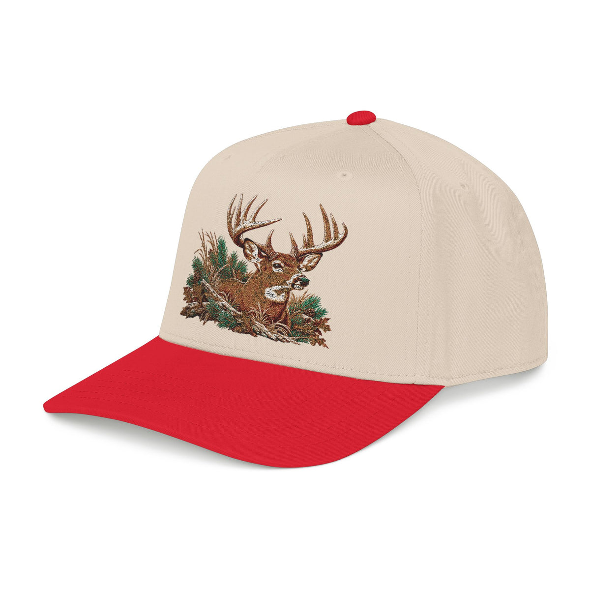 Buck Deer Embroidered Baseball Cap — Hunting Outdoors Trucker Hat