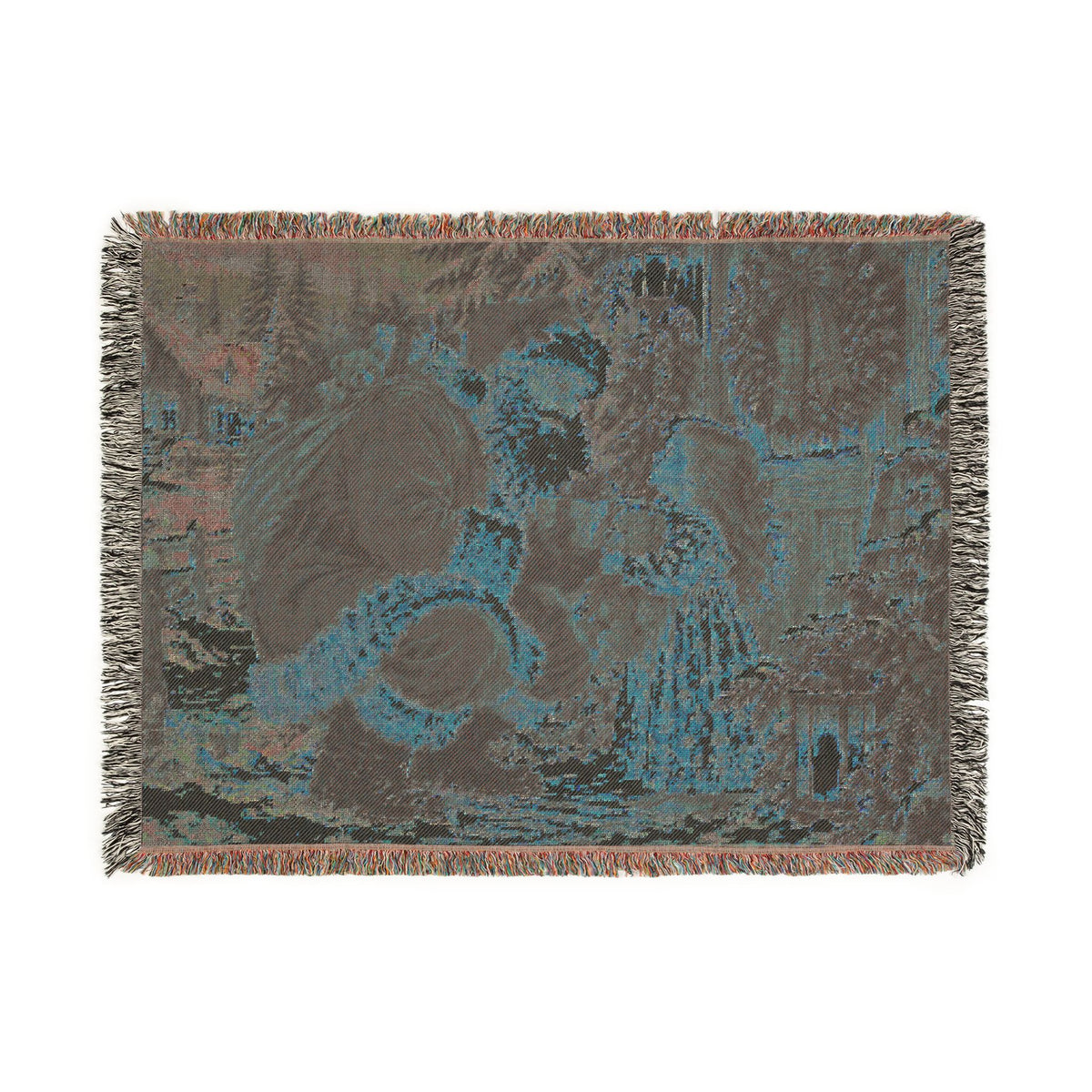 Vintage Santa Christmas Woven Blanket