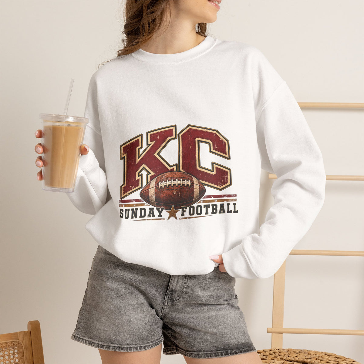 KC Sunday Football Crewneck Sweatshirt-Flour and Foundry Mercantile Co.