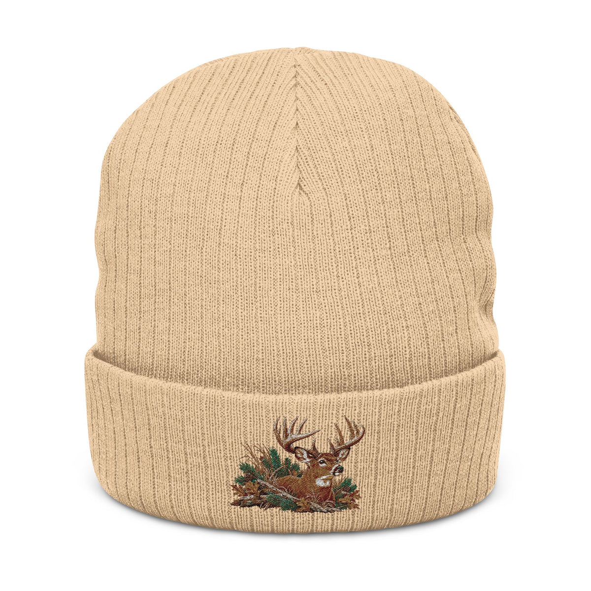 White Tail Deer Ribbed Beanie