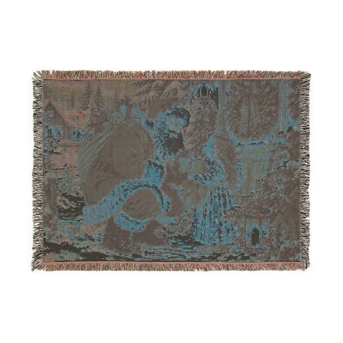 Vintage Santa Christmas Woven Blanket