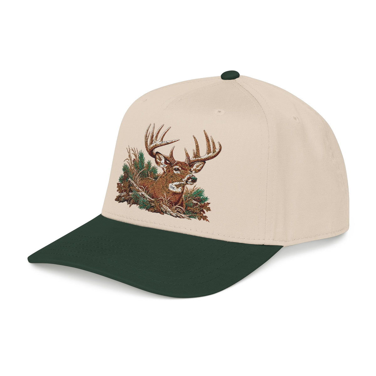 Buck Deer Embroidered Baseball Cap — Hunting Outdoors Trucker Hat