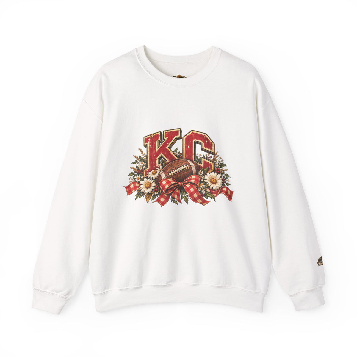 KC Football Vintage Crewneck Sweatshirt- Flour and Foundry Mercantile Co.