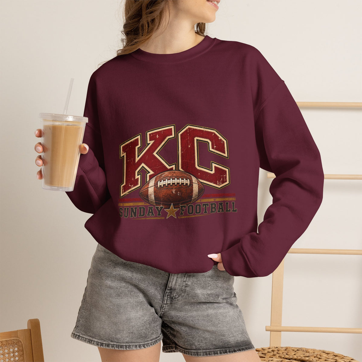 KC Sunday Football Crewneck Sweatshirt-Flour and Foundry Mercantile Co.