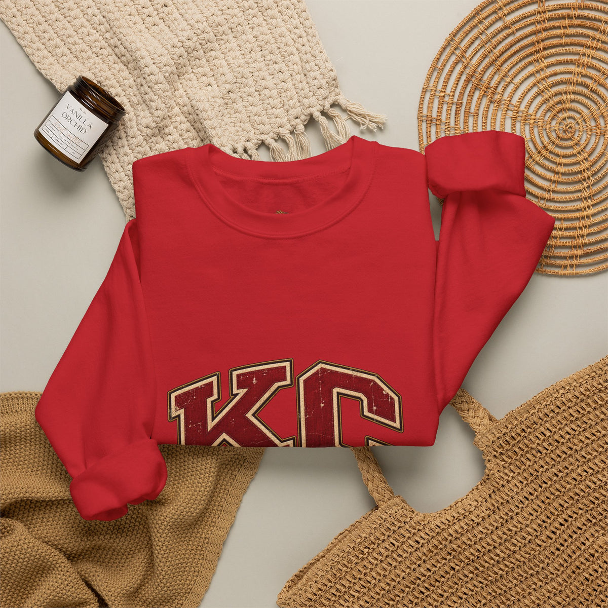 KC Sunday Football Crewneck Sweatshirt-Flour and Foundry Mercantile Co.