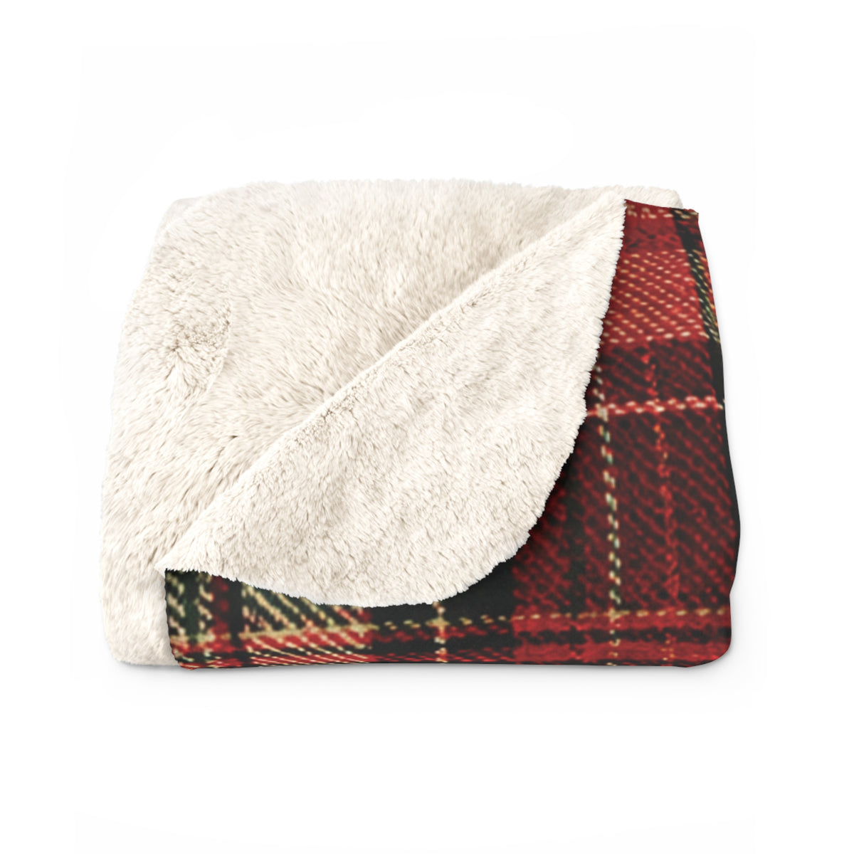 Christmas Tartan Cozy Red & Green Sherpa