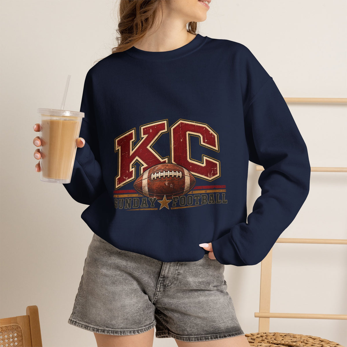 KC Sunday Football Crewneck Sweatshirt-Flour and Foundry Mercantile Co.