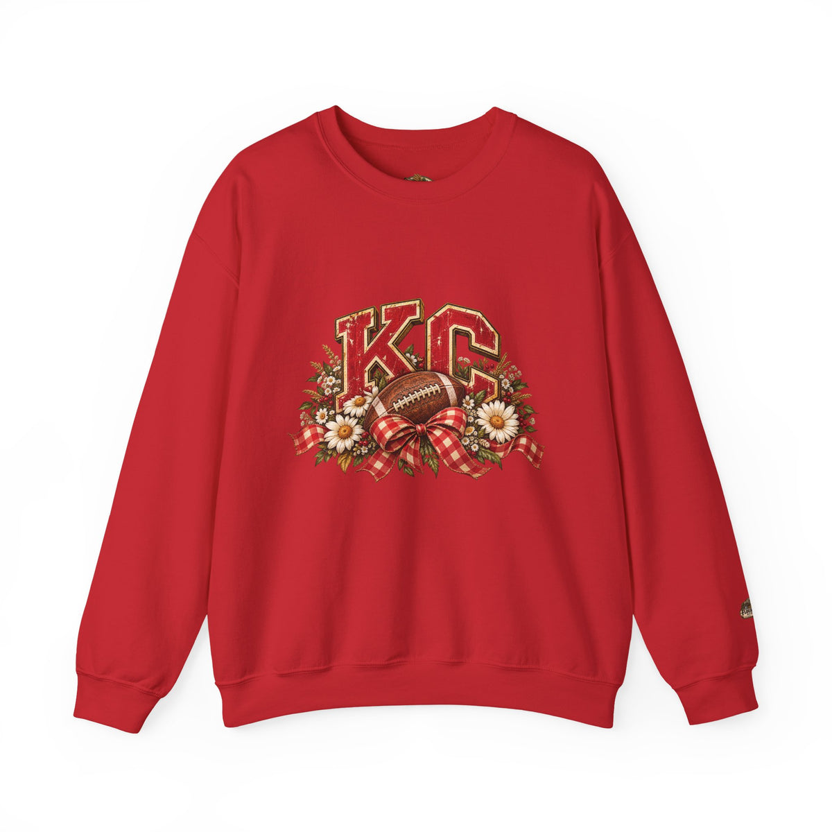 KC Football Vintage Crewneck Sweatshirt- Flour and Foundry Mercantile Co.