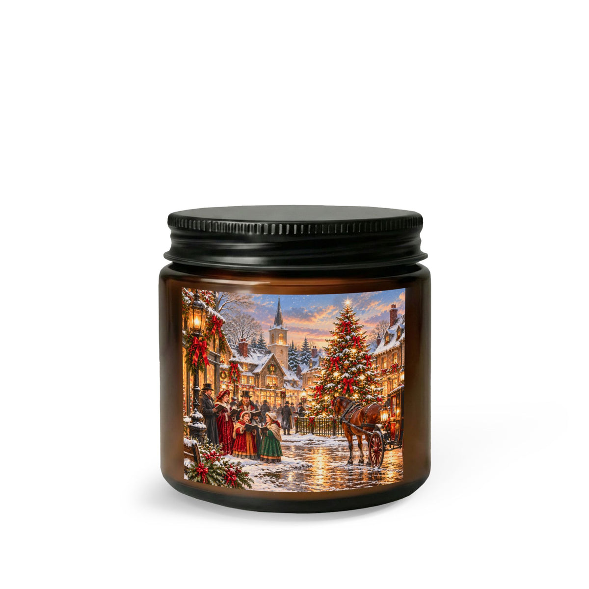 Christmas Carolers Candle Set with Wick Trimmer