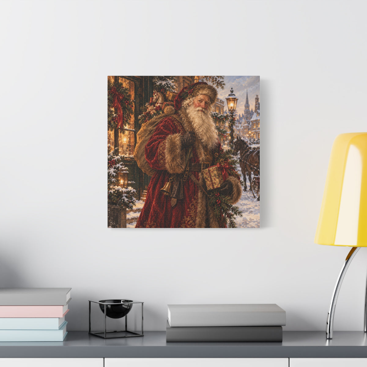 Vintage Santa Claus Christmas Canvas