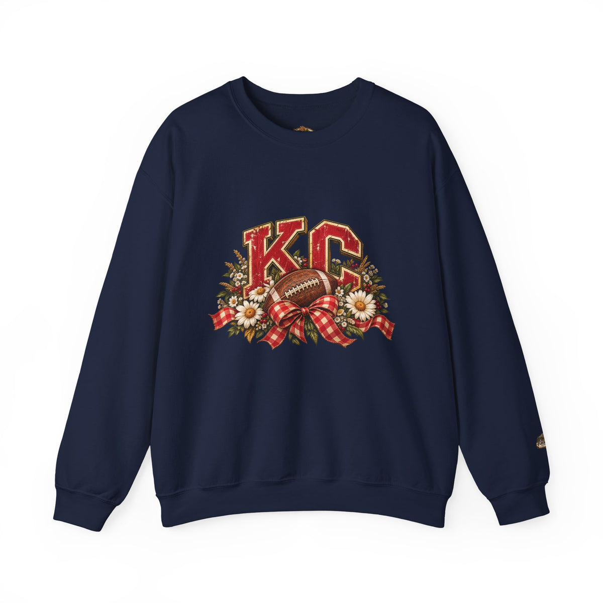KC Football Vintage Crewneck Sweatshirt- Flour and Foundry Mercantile Co.