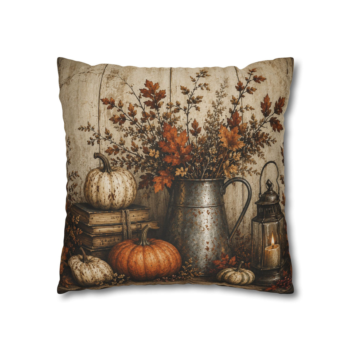 Give Thanks Crow Pumpkin Pillowcase | Fall Thanksgiving Decor