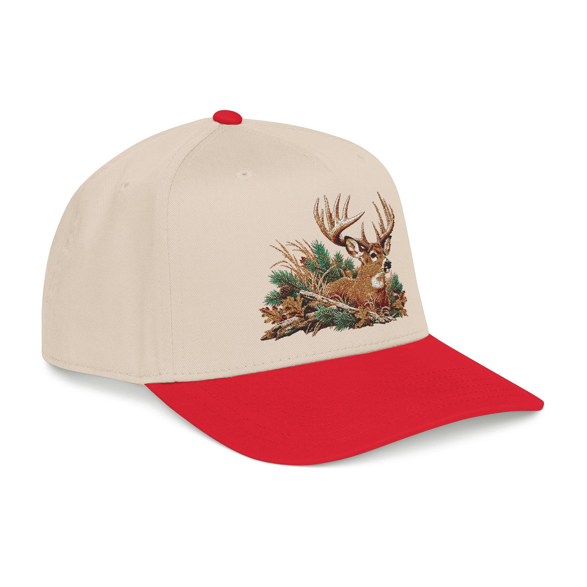 Buck Deer Embroidered Baseball Cap — Hunting Outdoors Trucker Hat