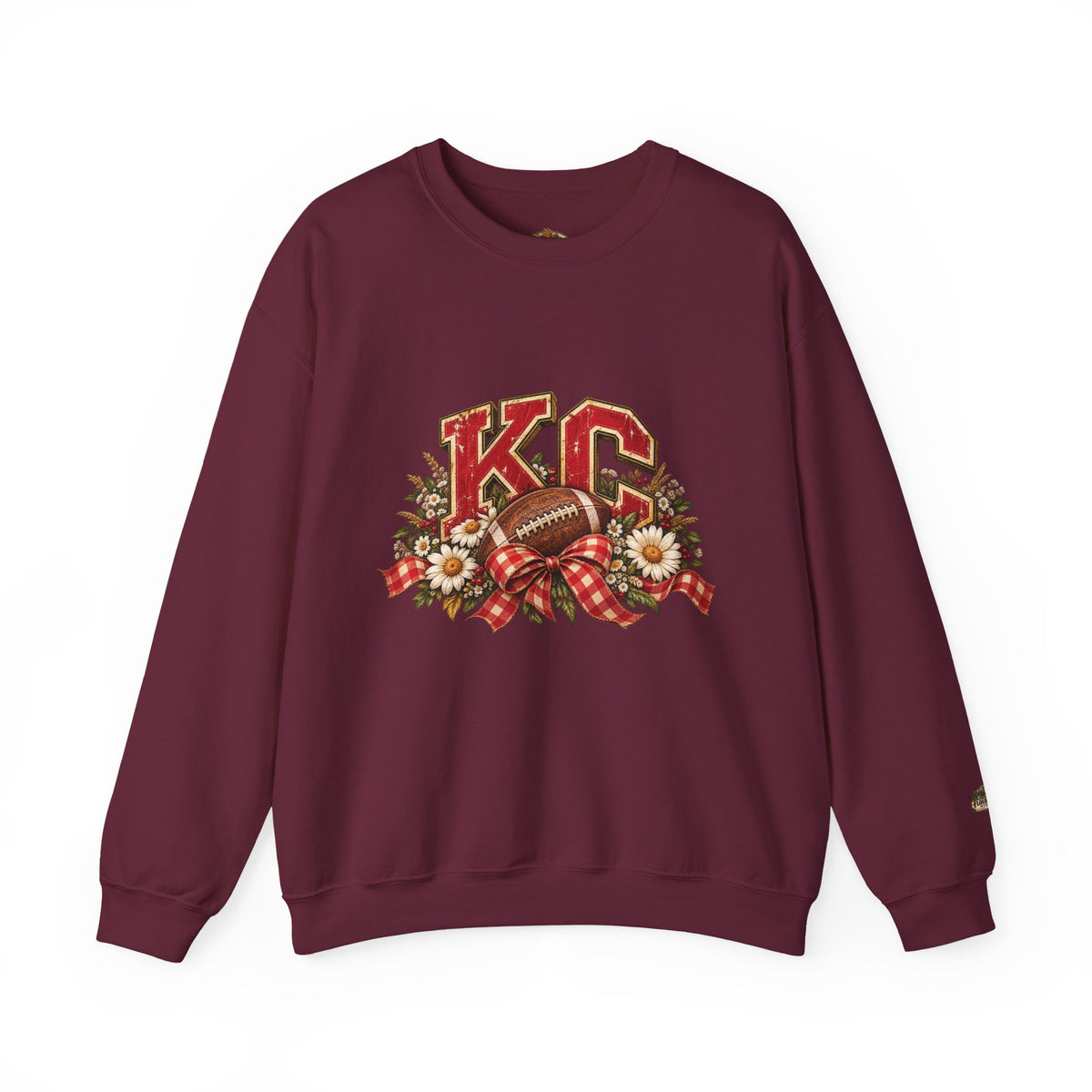 KC Football Vintage Crewneck Sweatshirt- Flour and Foundry Mercantile Co.