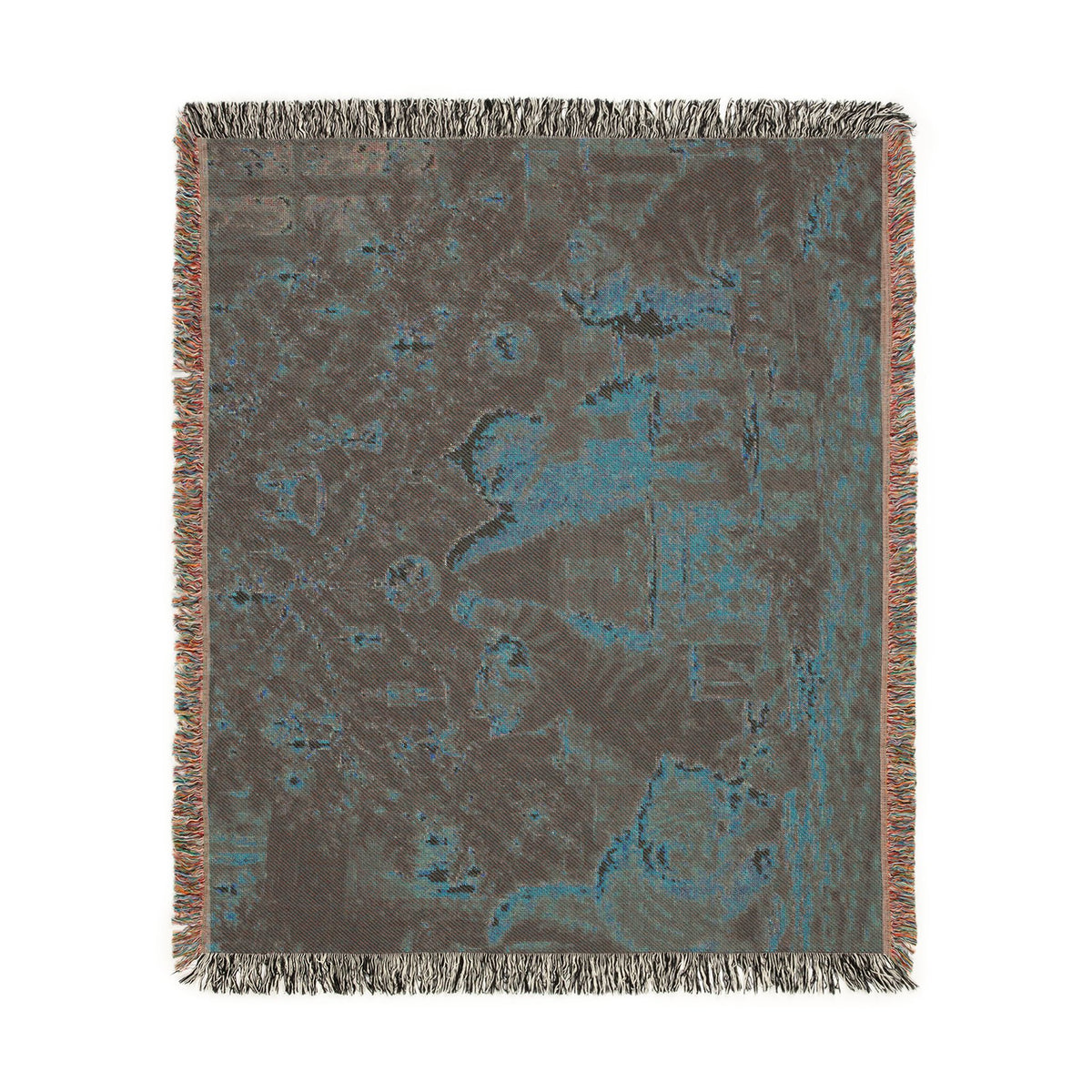 Victorian Christmas Kittens Woven Blanket