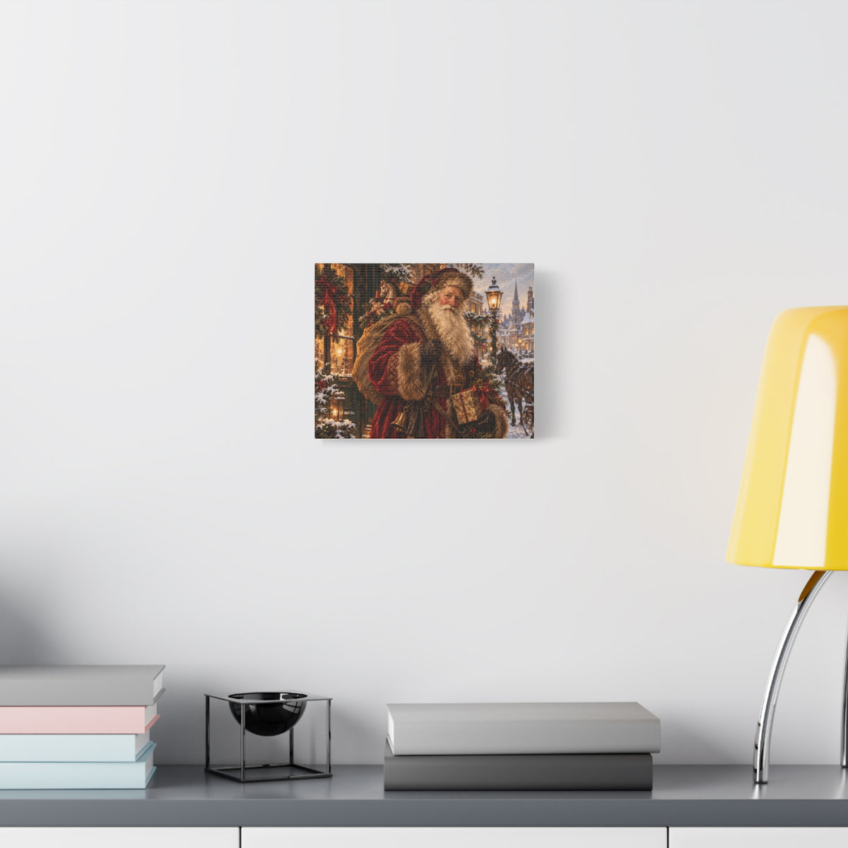 Vintage Santa Claus Christmas Canvas