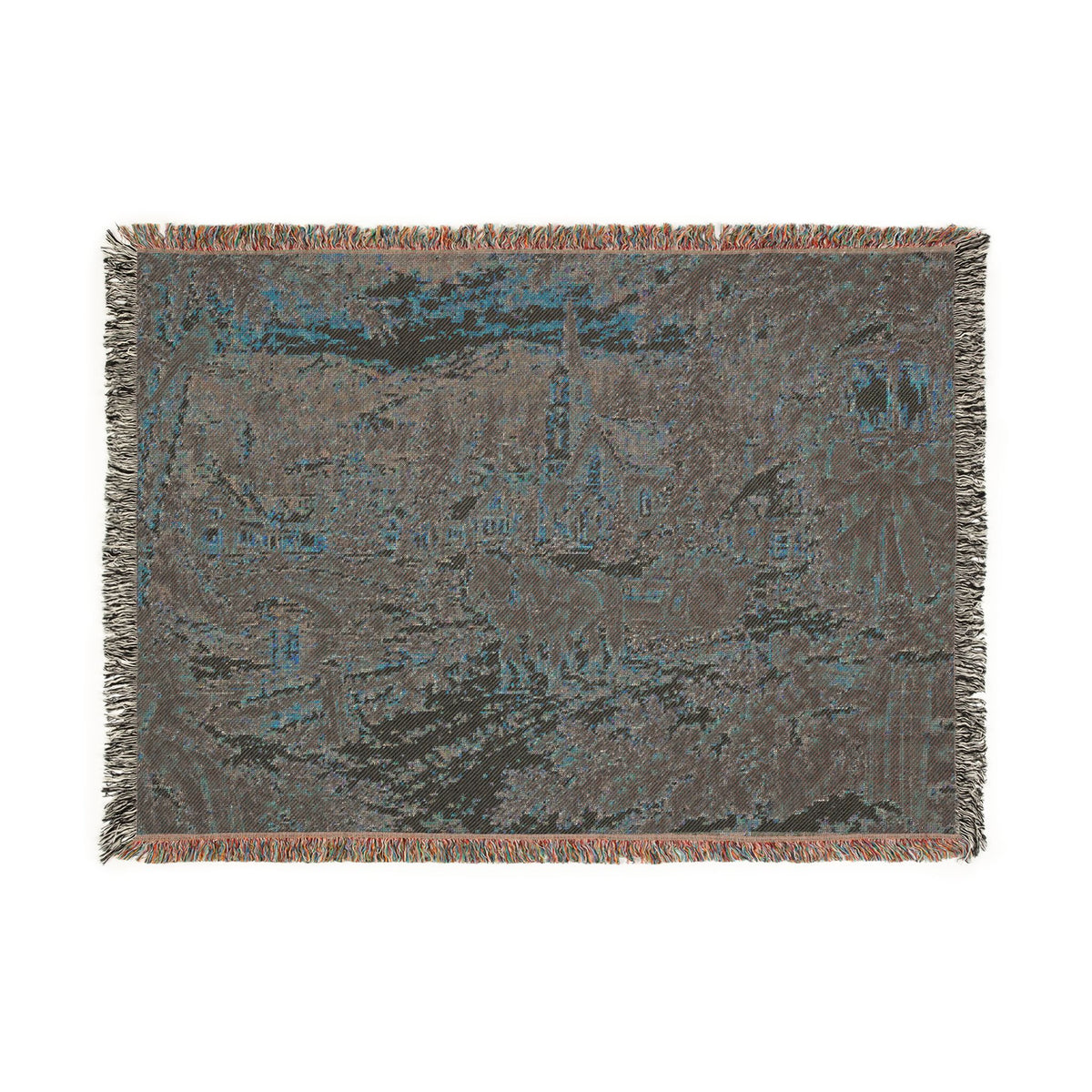 Vintage Winter Carriage Woven Blanket