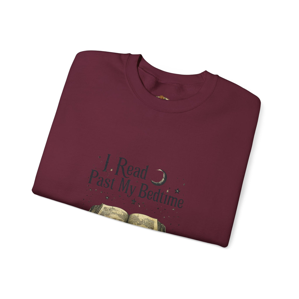 Booklover Crewneck Sweatshirt - "I Read Past My Bedtime" Cozy Reading Pullover- Flour and Foundry Mercantile Co.