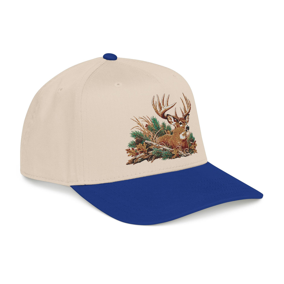 Buck Deer Embroidered Baseball Cap — Hunting Outdoors Trucker Hat