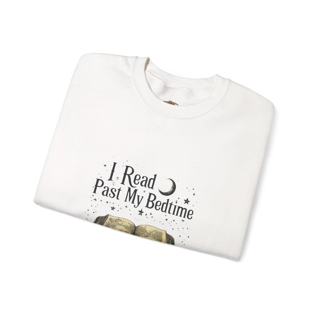 Booklover Crewneck Sweatshirt - "I Read Past My Bedtime" Cozy Reading Pullover- Flour and Foundry Mercantile Co.