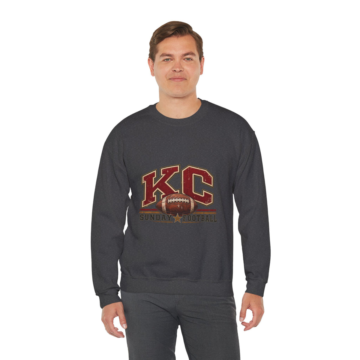 KC Sunday Football Crewneck Sweatshirt-Flour and Foundry Mercantile Co.