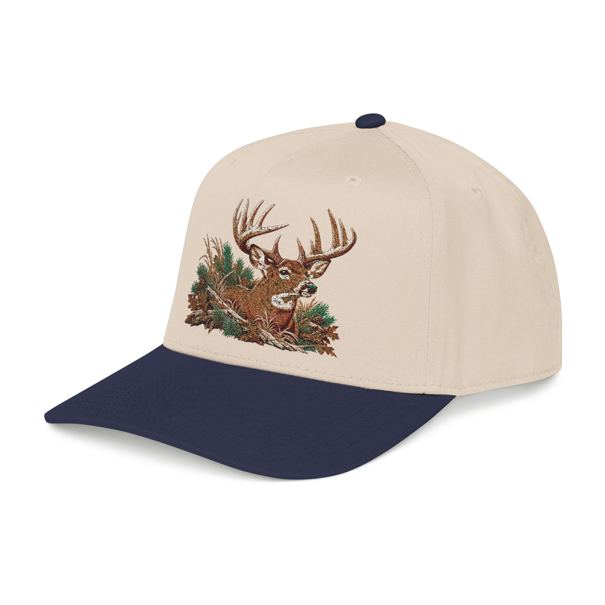 Buck Deer Embroidered Baseball Cap — Hunting Outdoors Trucker Hat