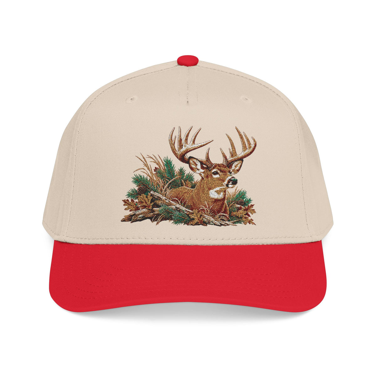 Buck Deer Embroidered Baseball Cap — Hunting Outdoors Trucker Hat