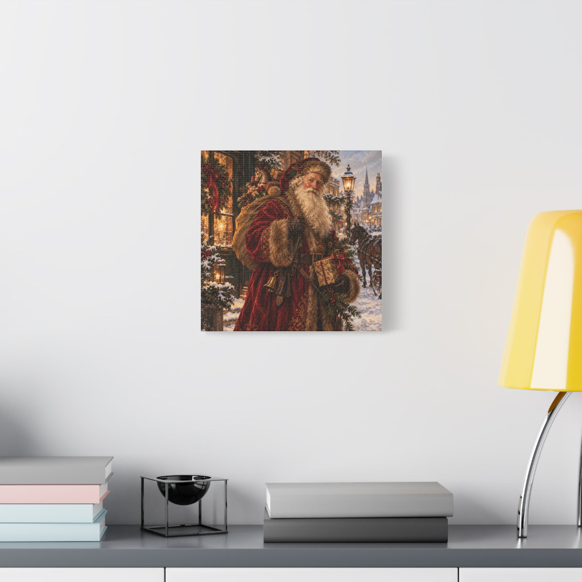 Vintage Santa Claus Christmas Canvas