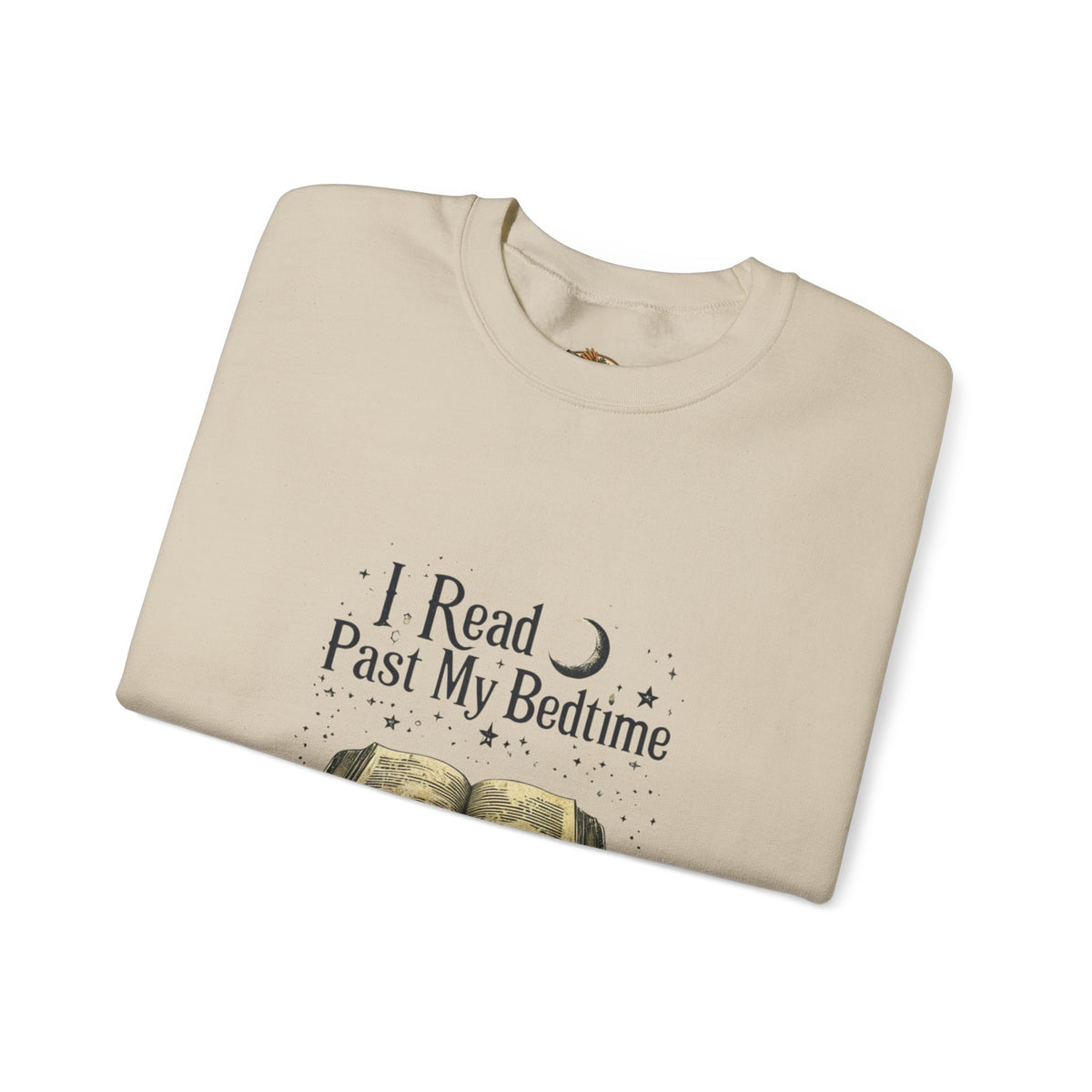 Booklover Crewneck Sweatshirt - "I Read Past My Bedtime" Cozy Reading Pullover- Flour and Foundry Mercantile Co.