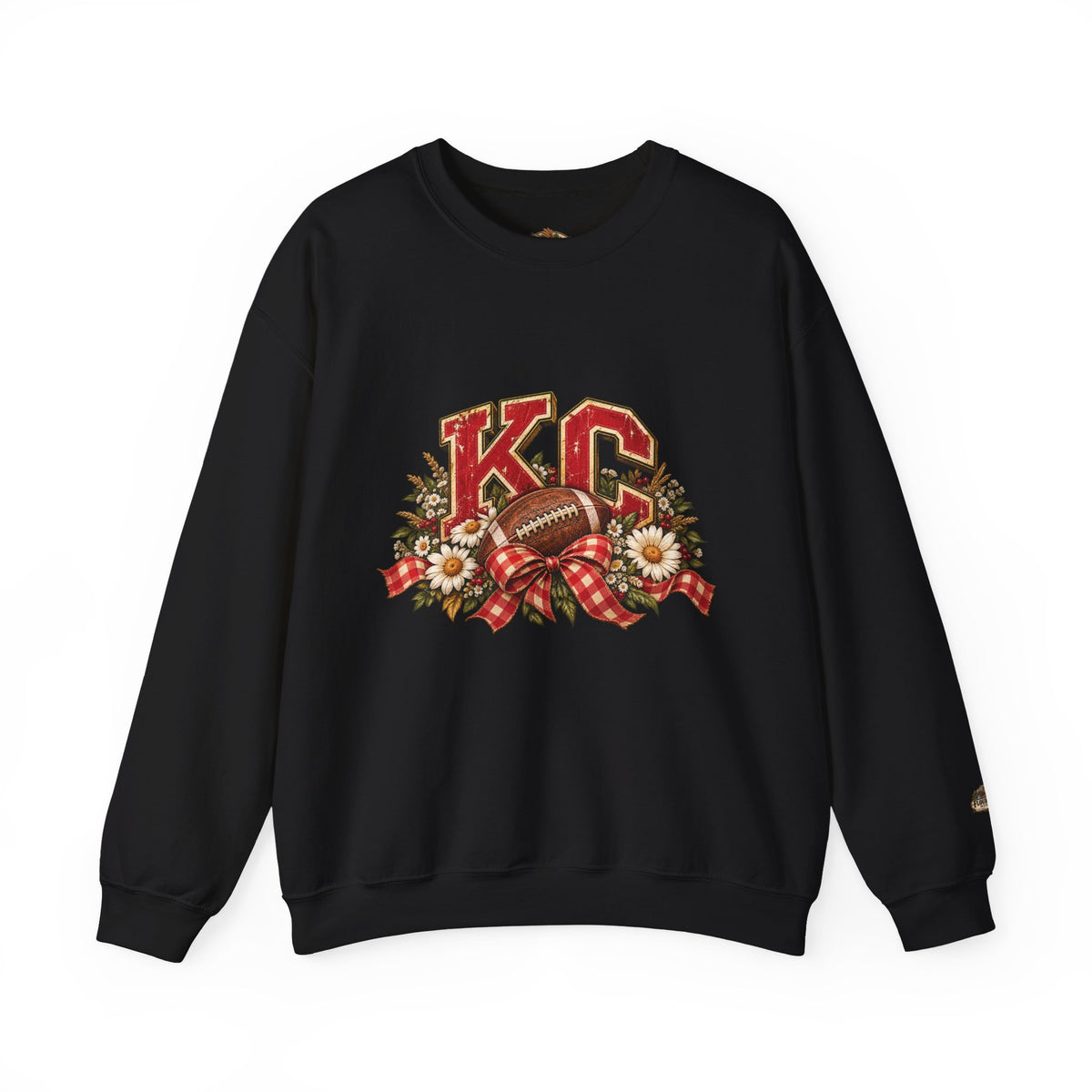 KC Football Vintage Crewneck Sweatshirt- Flour and Foundry Mercantile Co.
