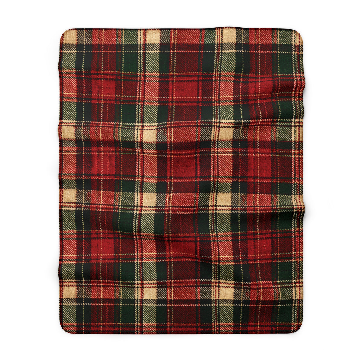 Christmas Tartan Cozy Red & Green Sherpa