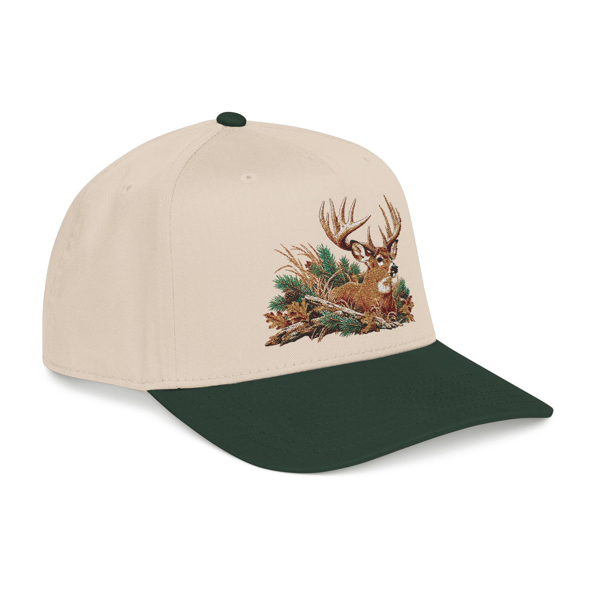 Buck Deer Embroidered Baseball Cap — Hunting Outdoors Trucker Hat