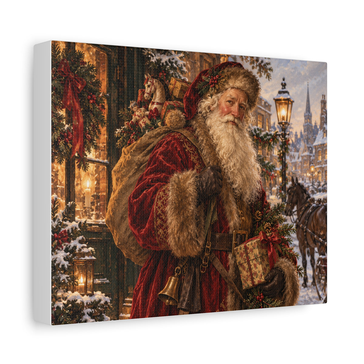 Vintage Santa Claus Christmas Canvas