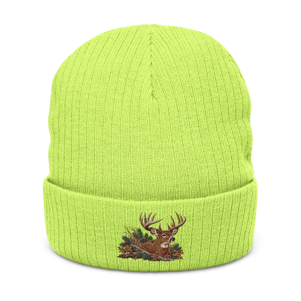 White Tail Deer Ribbed Beanie