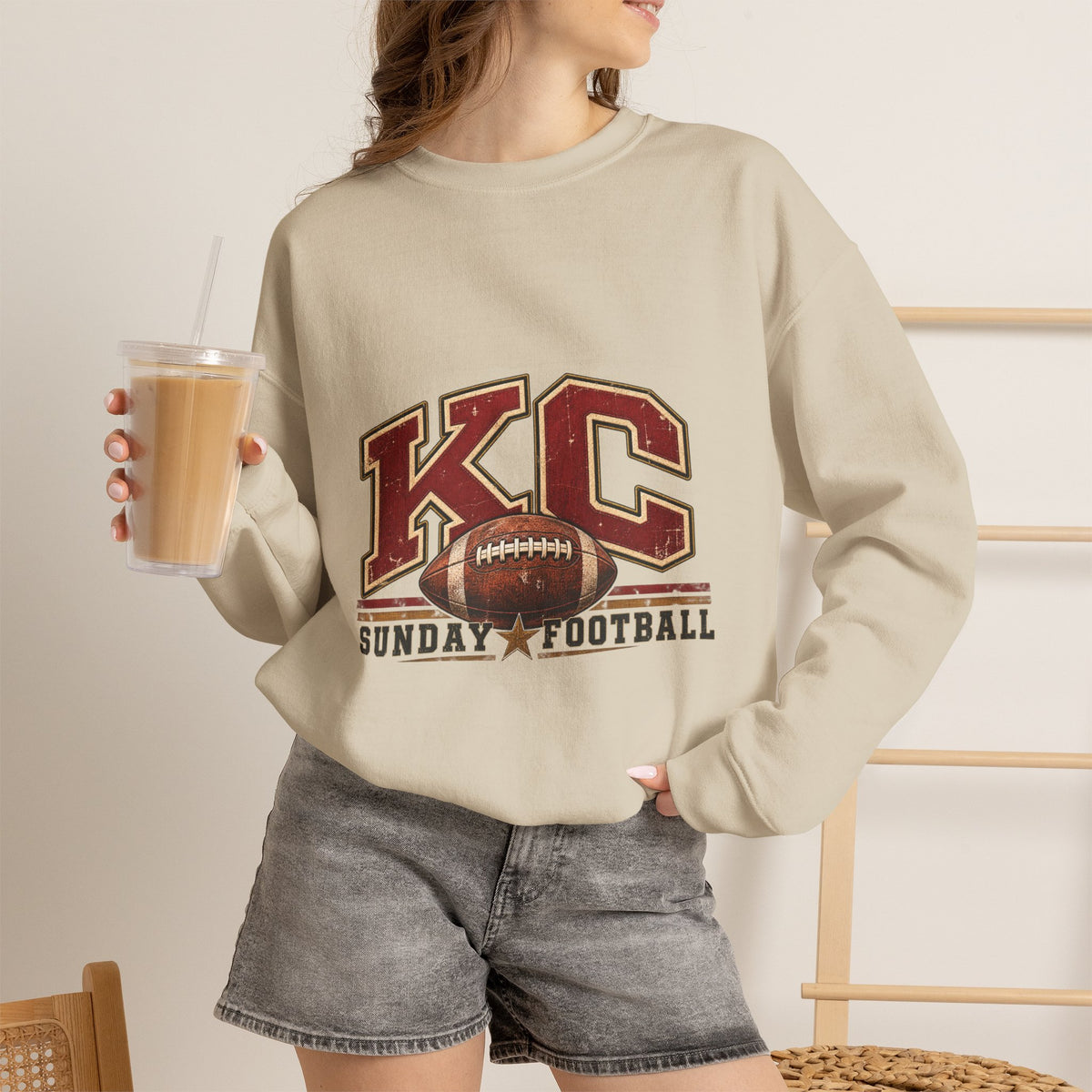 KC Sunday Football Crewneck Sweatshirt-Flour and Foundry Mercantile Co.