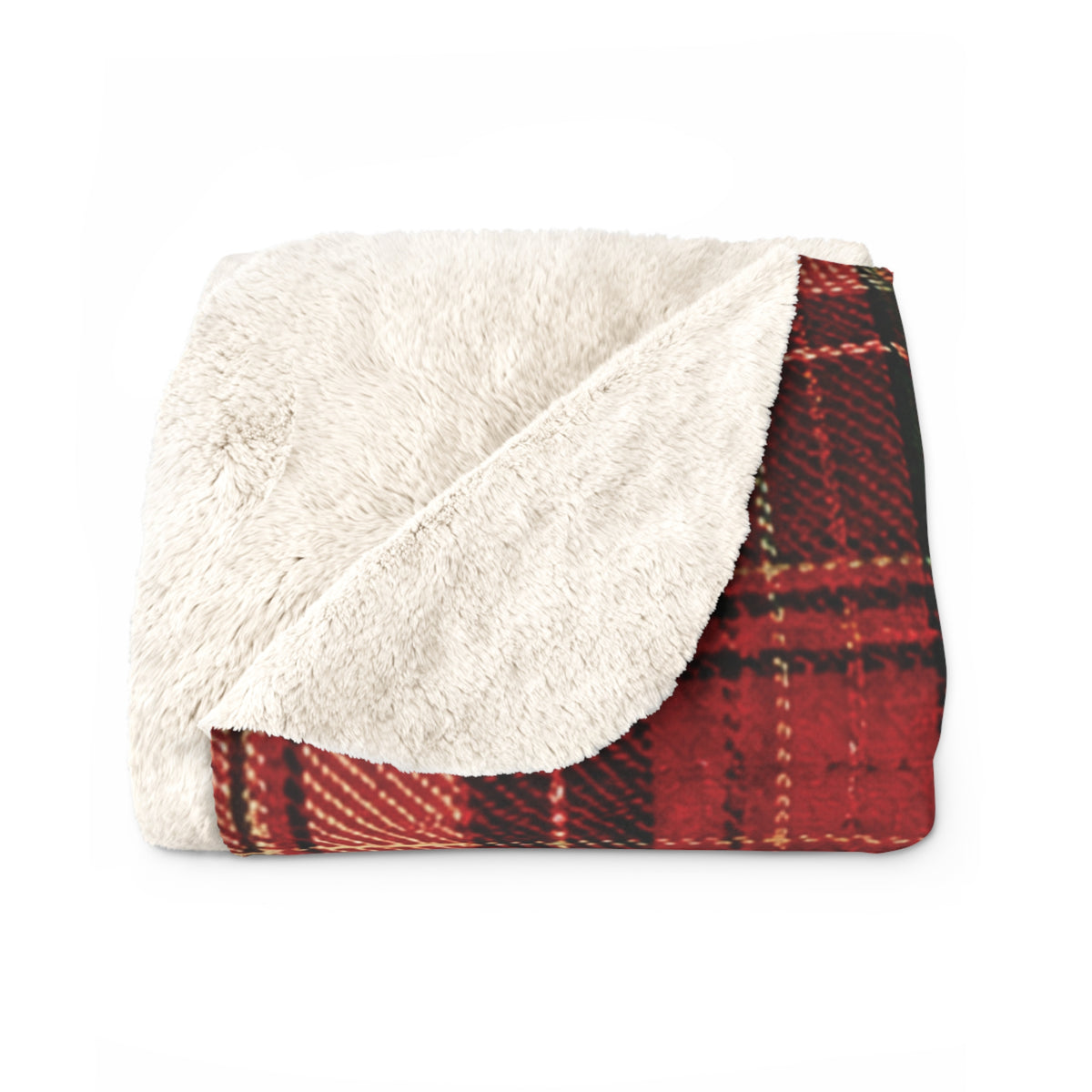Christmas Tartan Cozy Red & Green Sherpa
