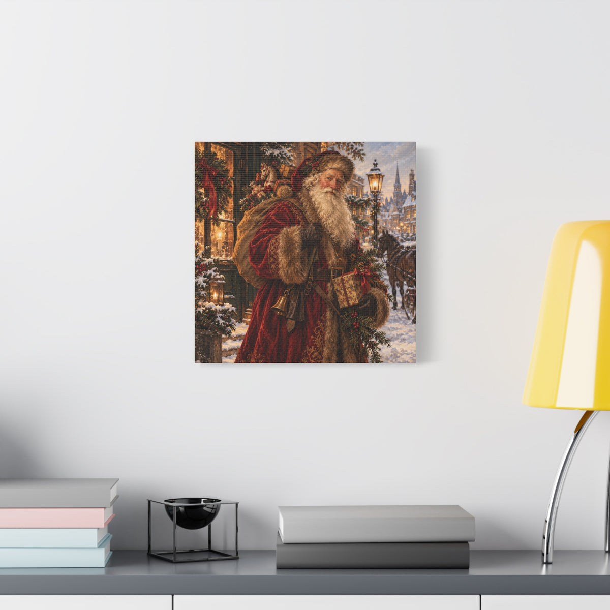Vintage Santa Claus Christmas Canvas