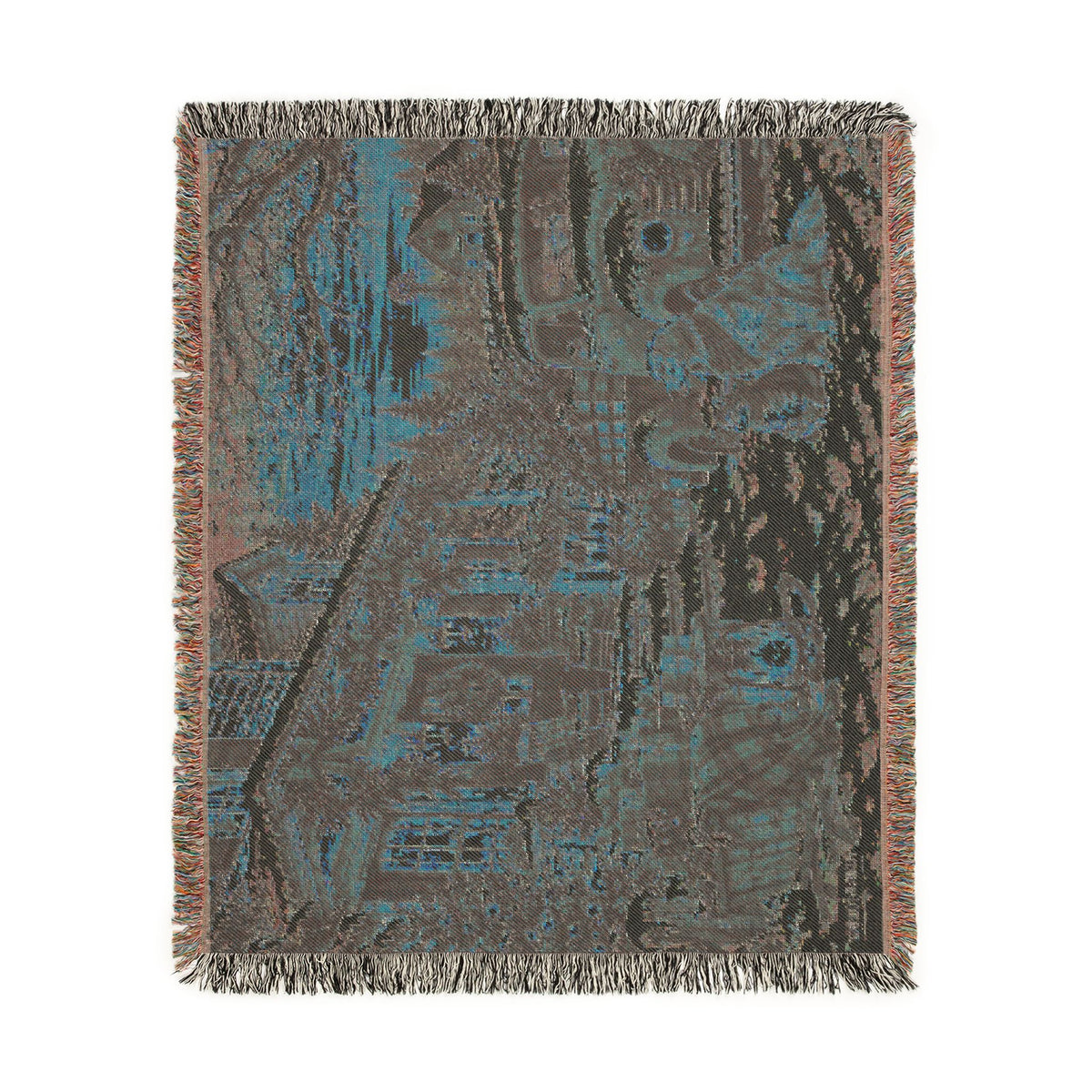Snowy Cat and Dog Christmas Woven Throw-Flour and Foundry Mercantile Co