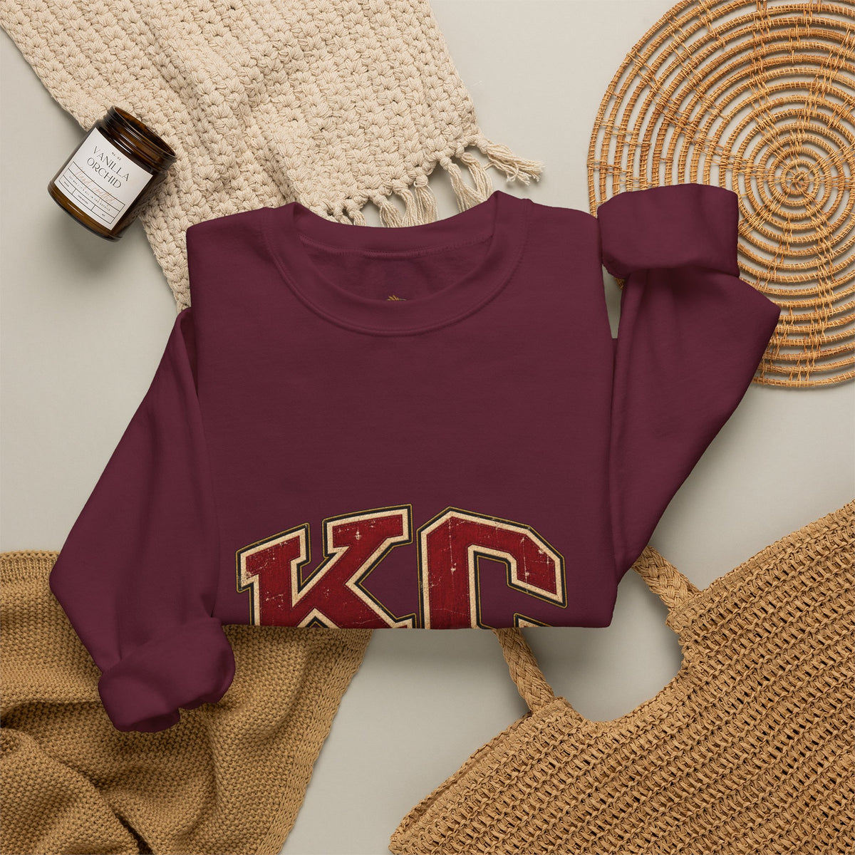 KC Sunday Football Crewneck Sweatshirt-Flour and Foundry Mercantile Co.