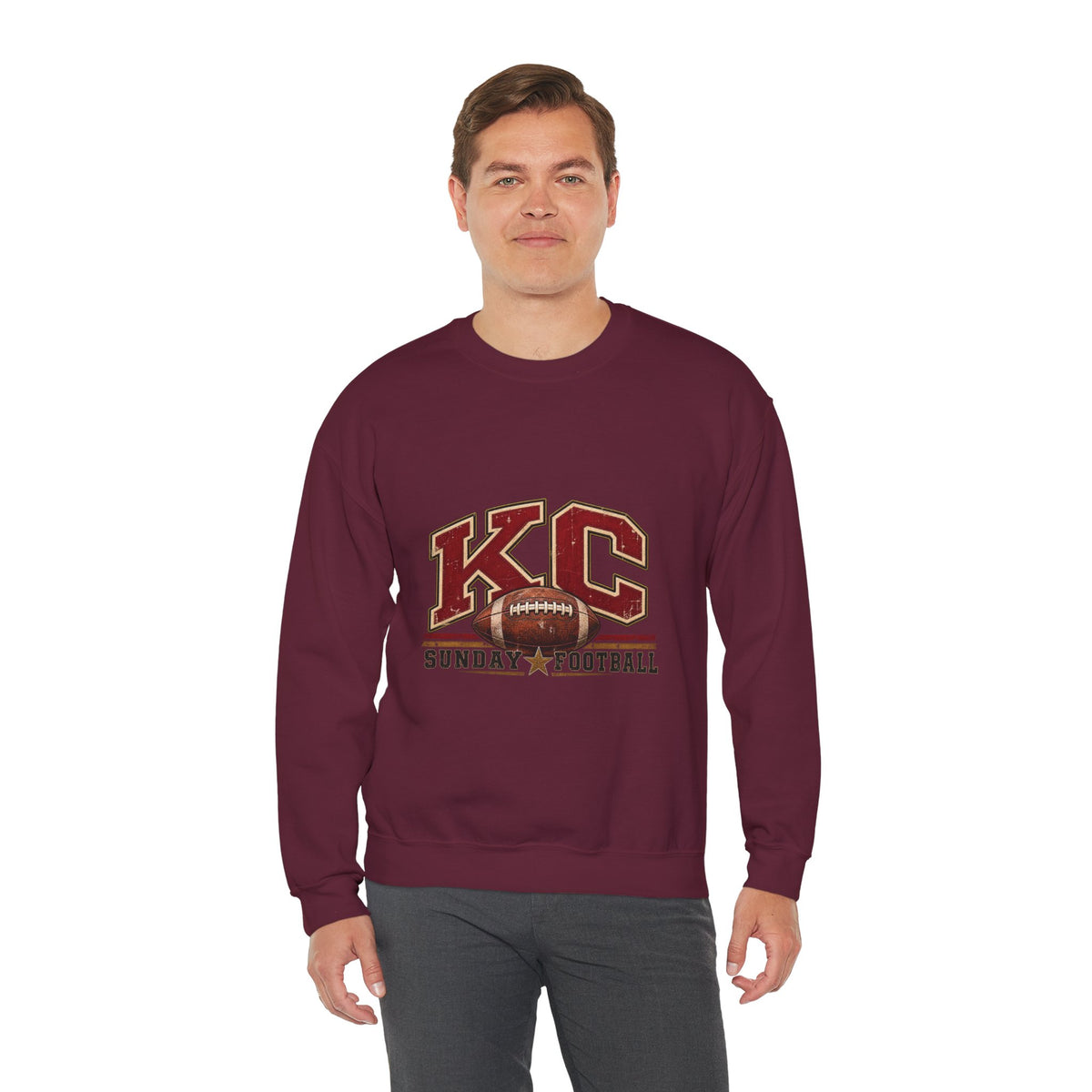KC Sunday Football Crewneck Sweatshirt-Flour and Foundry Mercantile Co.