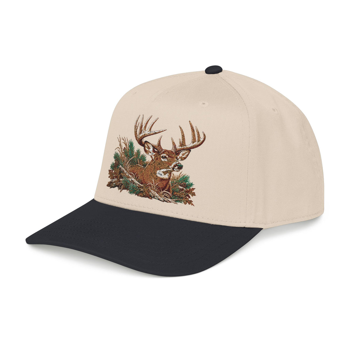 Buck Deer Embroidered Baseball Cap — Hunting Outdoors Trucker Hat