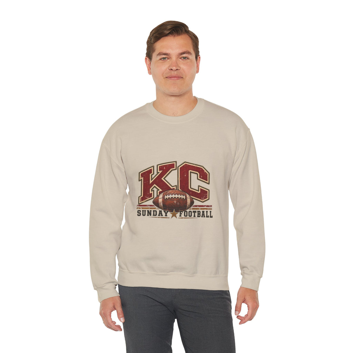 KC Sunday Football Crewneck Sweatshirt-Flour and Foundry Mercantile Co.