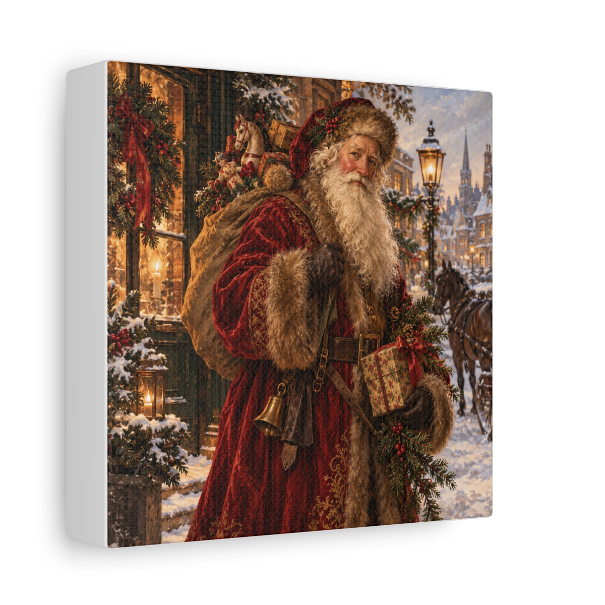 Vintage Santa Claus Christmas Canvas