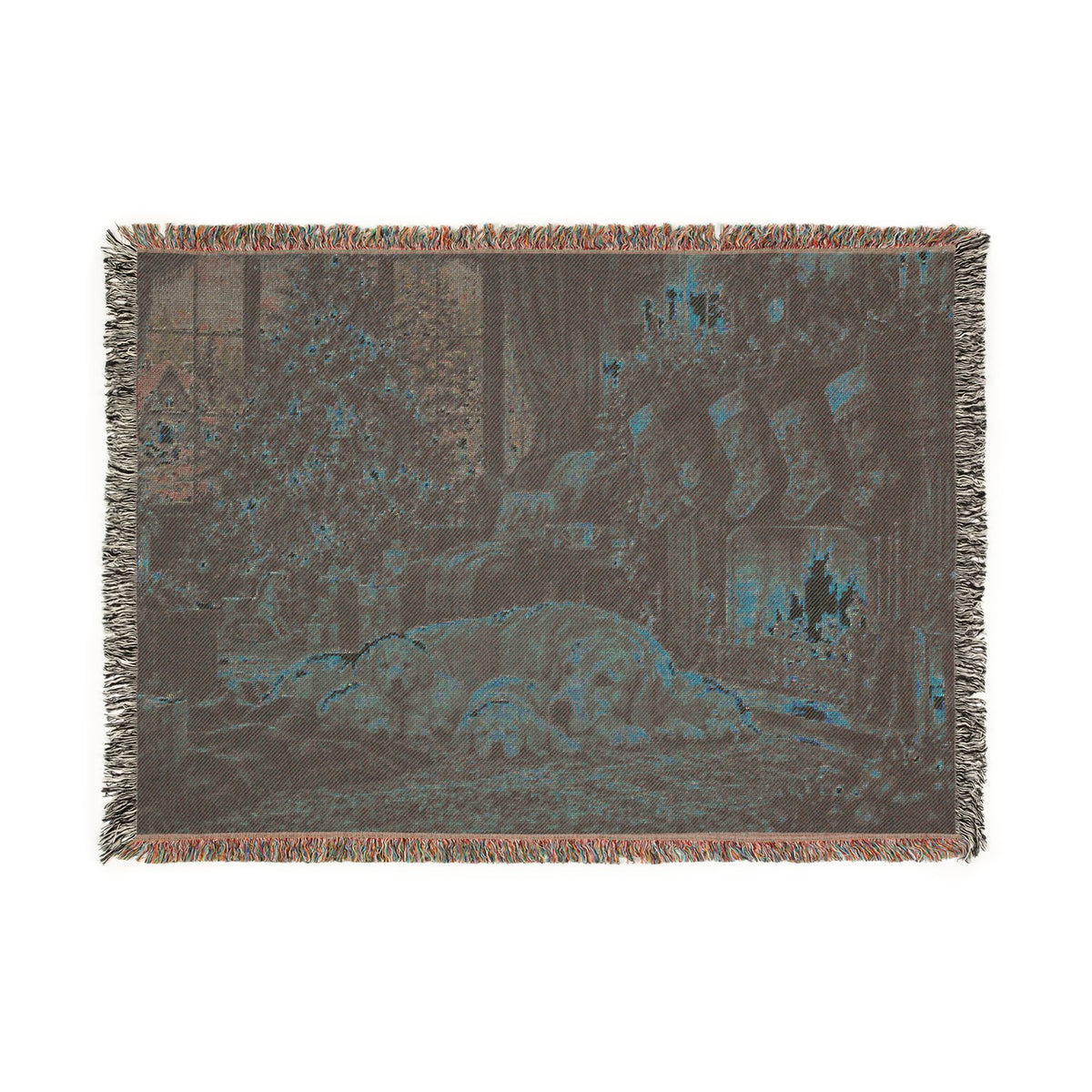 Puppy Christmas Woven Blanket