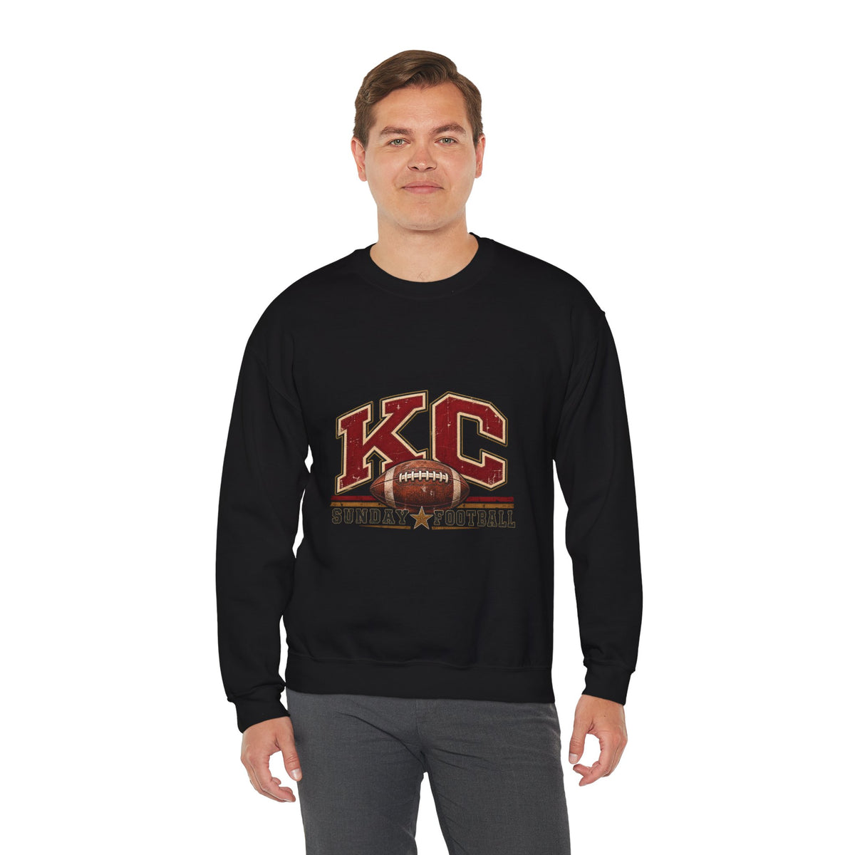 KC Sunday Football Crewneck Sweatshirt-Flour and Foundry Mercantile Co.