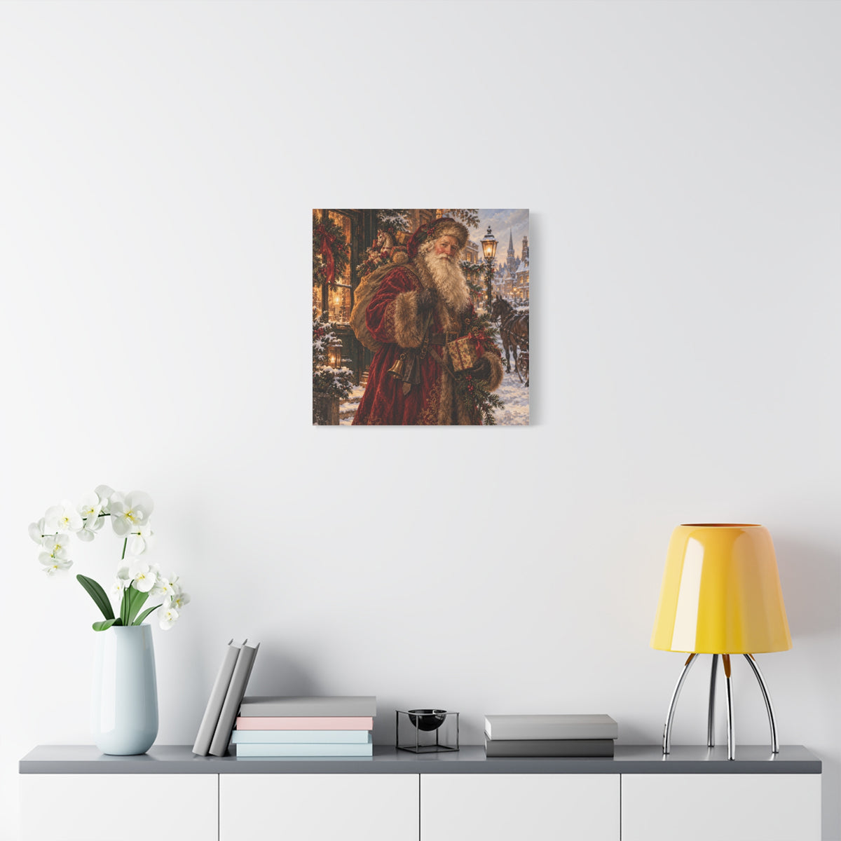 Vintage Santa Claus Christmas Canvas