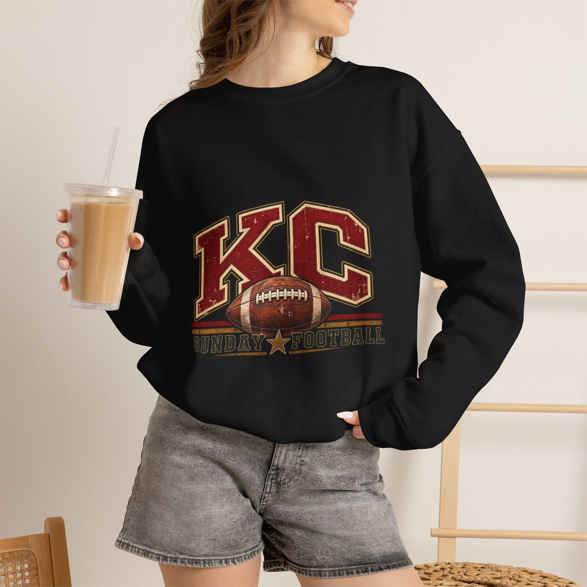 KC Sunday Football Crewneck Sweatshirt-Flour and Foundry Mercantile Co.