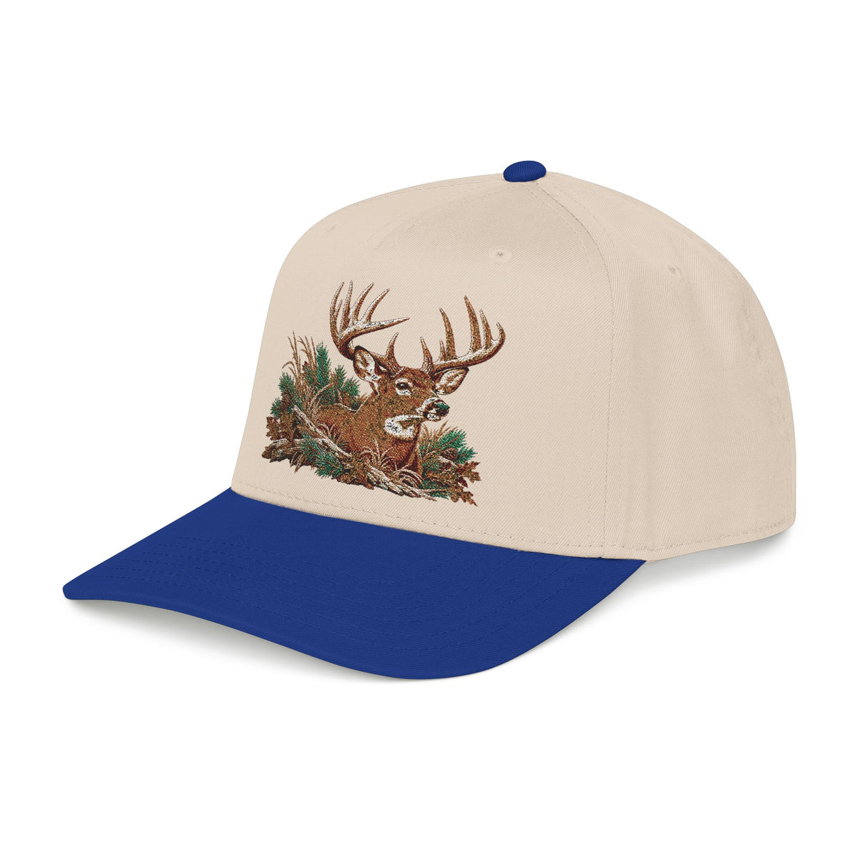 Buck Deer Embroidered Baseball Cap — Hunting Outdoors Trucker Hat