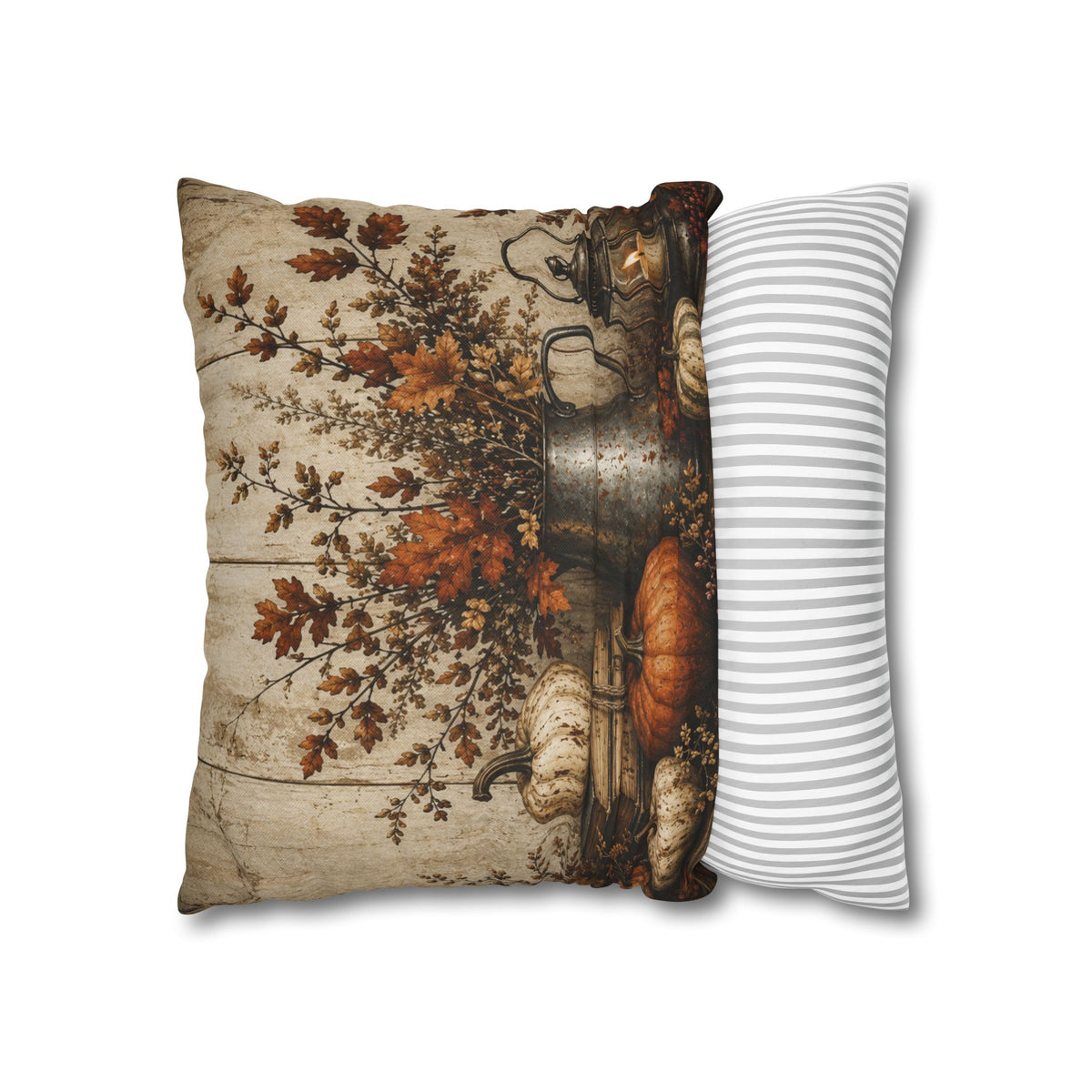 Give Thanks Crow Pumpkin Pillowcase | Fall Thanksgiving Decor